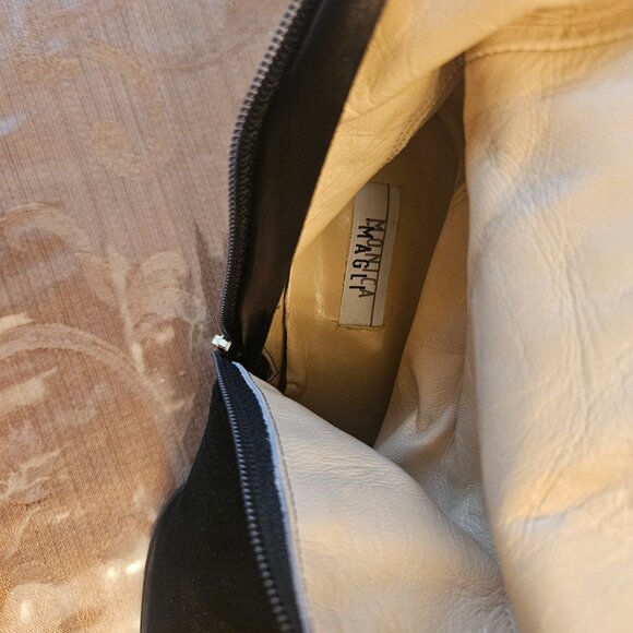 Monica Magli Leather Black Riding Boots - Picture 13 of 16